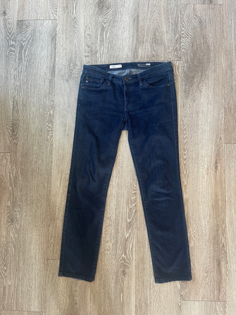 AG Stilt Jeans cigarette leg Jean dark blue denim pants size 27 low rise